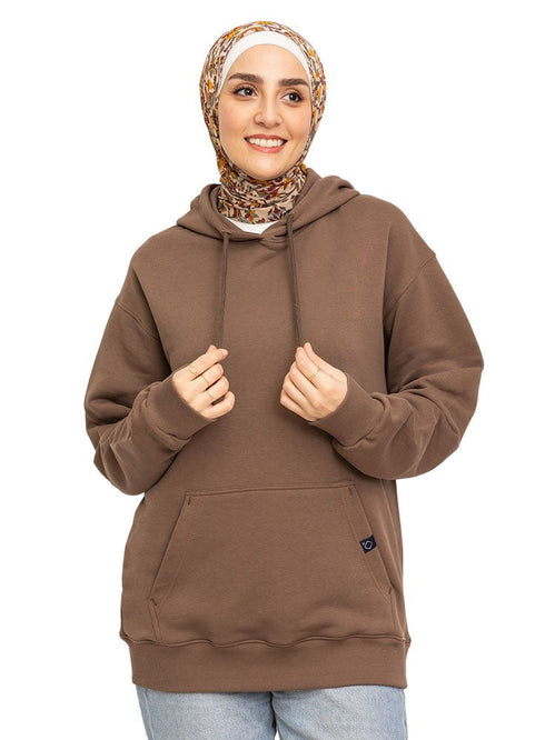 Coffee Over Size Hoodie - Khotwh
